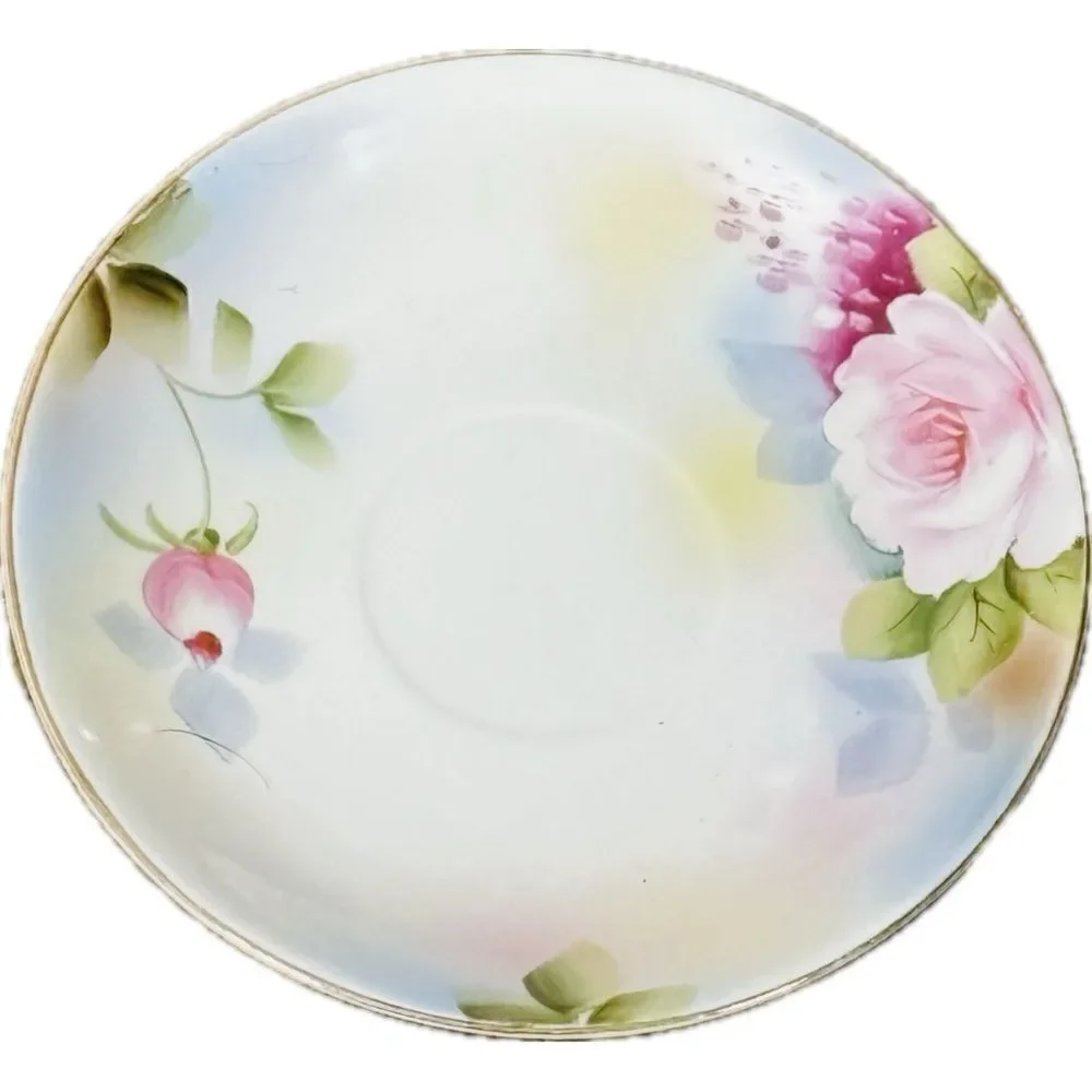 Vintage Noritake Rose Painting Saucer - Japan‎